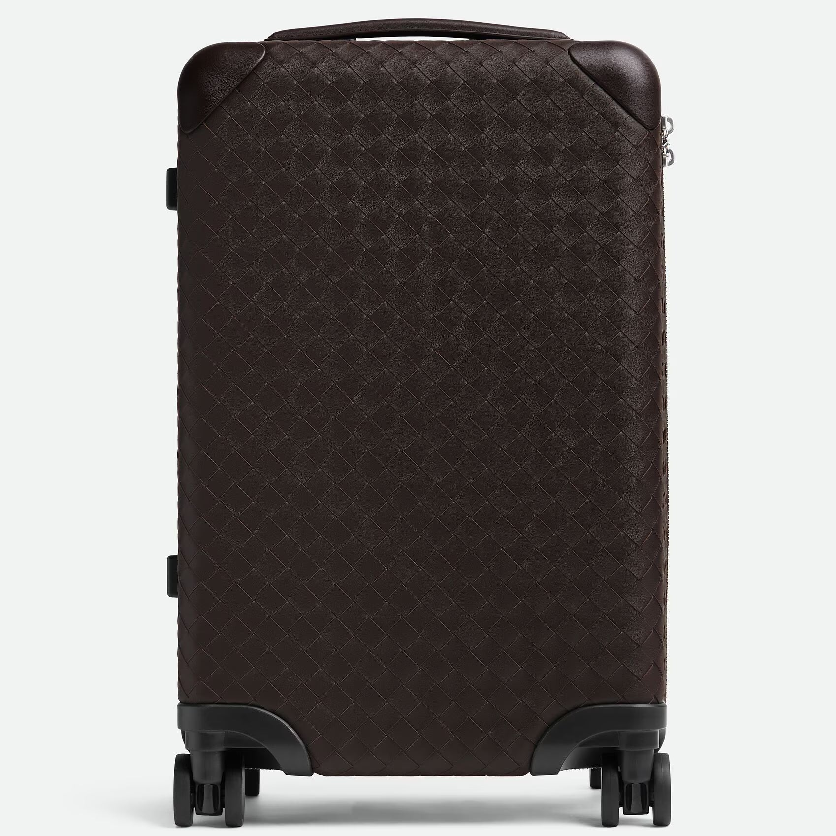 Maleta de cabina Odyssey Intrecciato de piel – Marrón Fondant