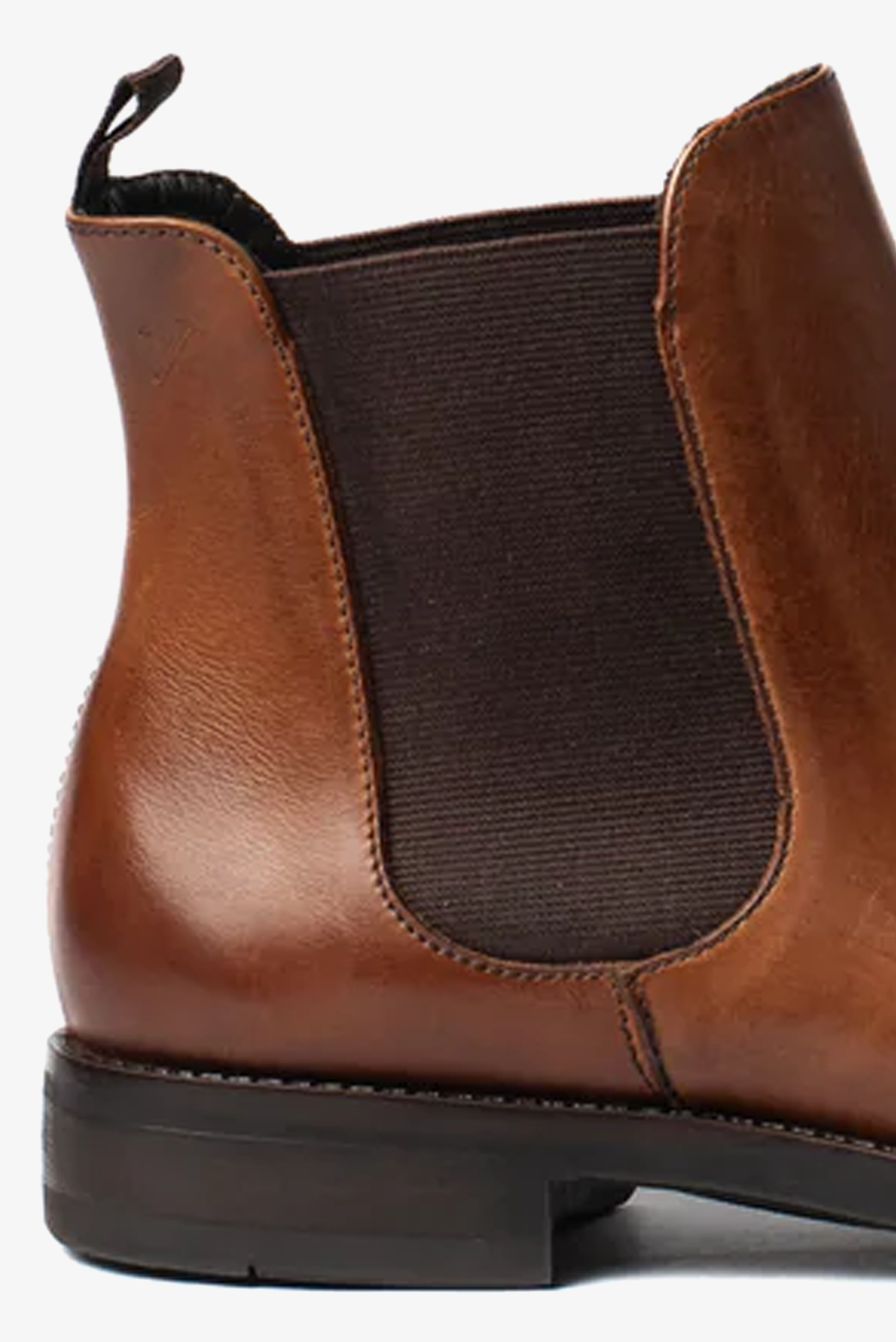 Bota Couro Caramelo Chelsea