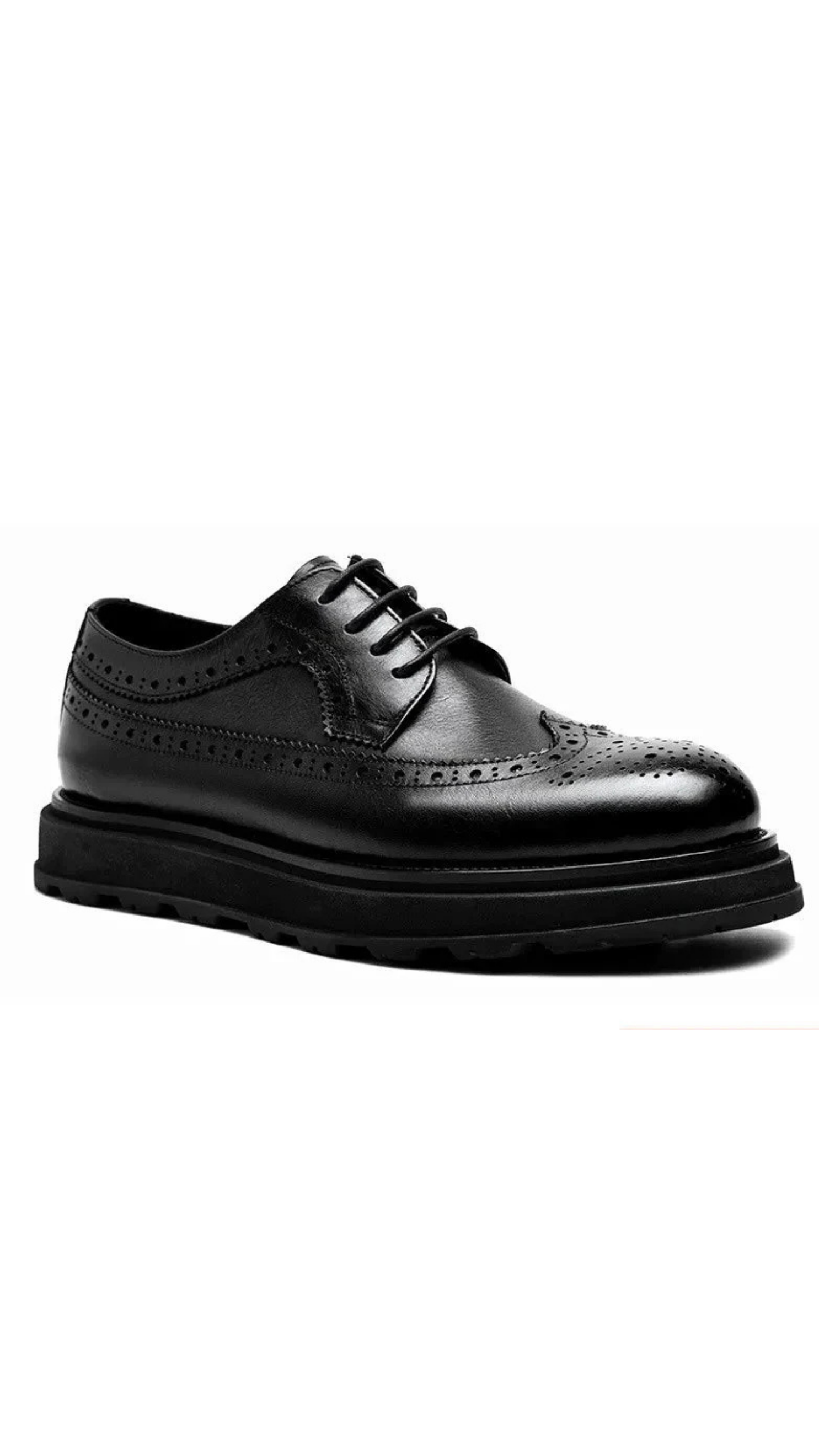 British Men’s Leather Shoes – Thick Sole Retro