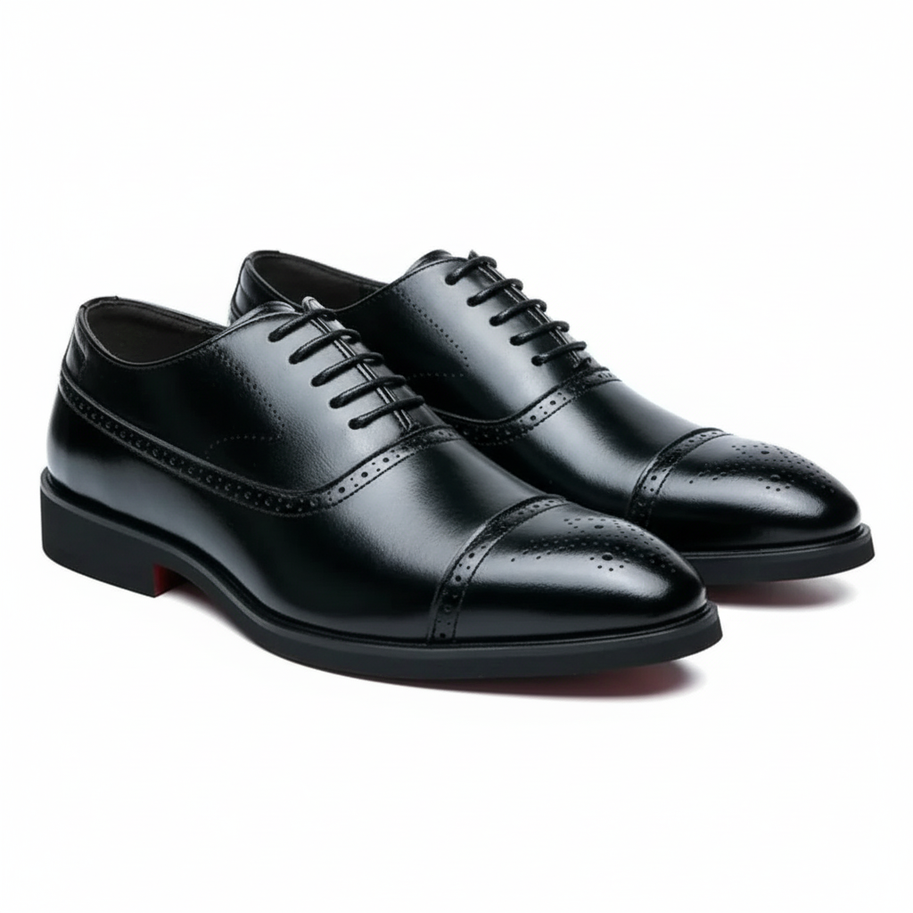 Men's Oxford Shoes Retro Carved Lace-Up