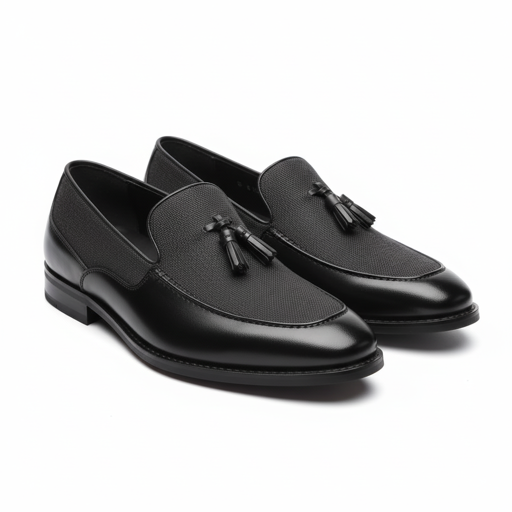 Men’s Slip-On Tassel Loafers – Classic Leather Business Dress Shoes