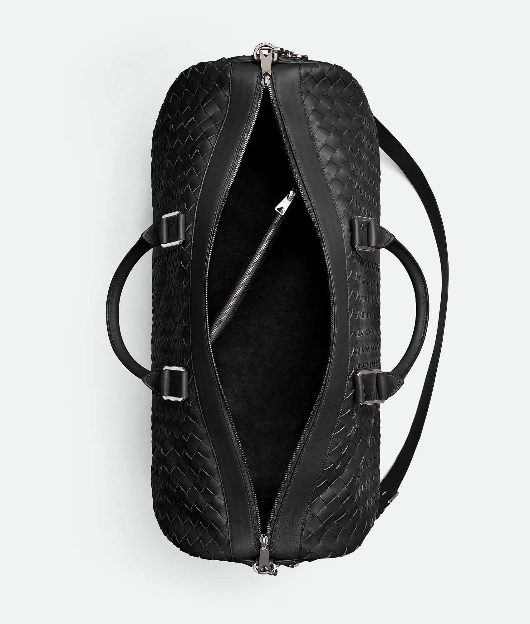 Large Intrecciato Leather Duffle Bag