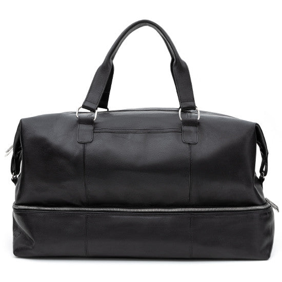 Tanna Black Leather Travel Bag