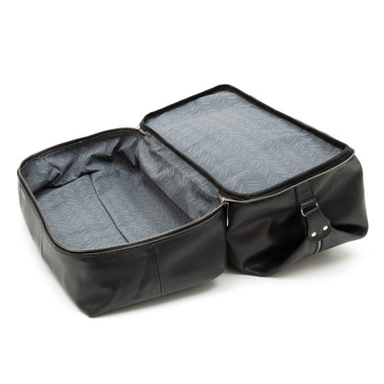 Tanna Black Leather Travel Bag