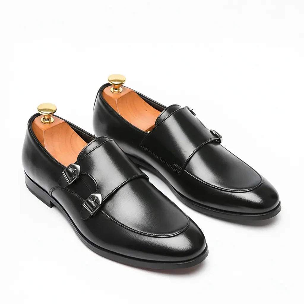 Men’s Monk Strap Shoes – Formal Leather Buckle Dress Shoes