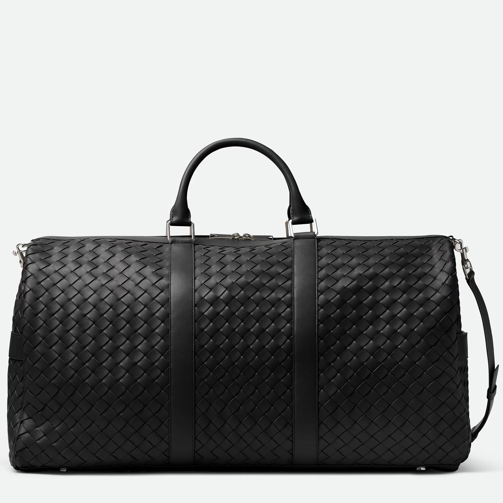 Large Intrecciato Leather Duffle Bag