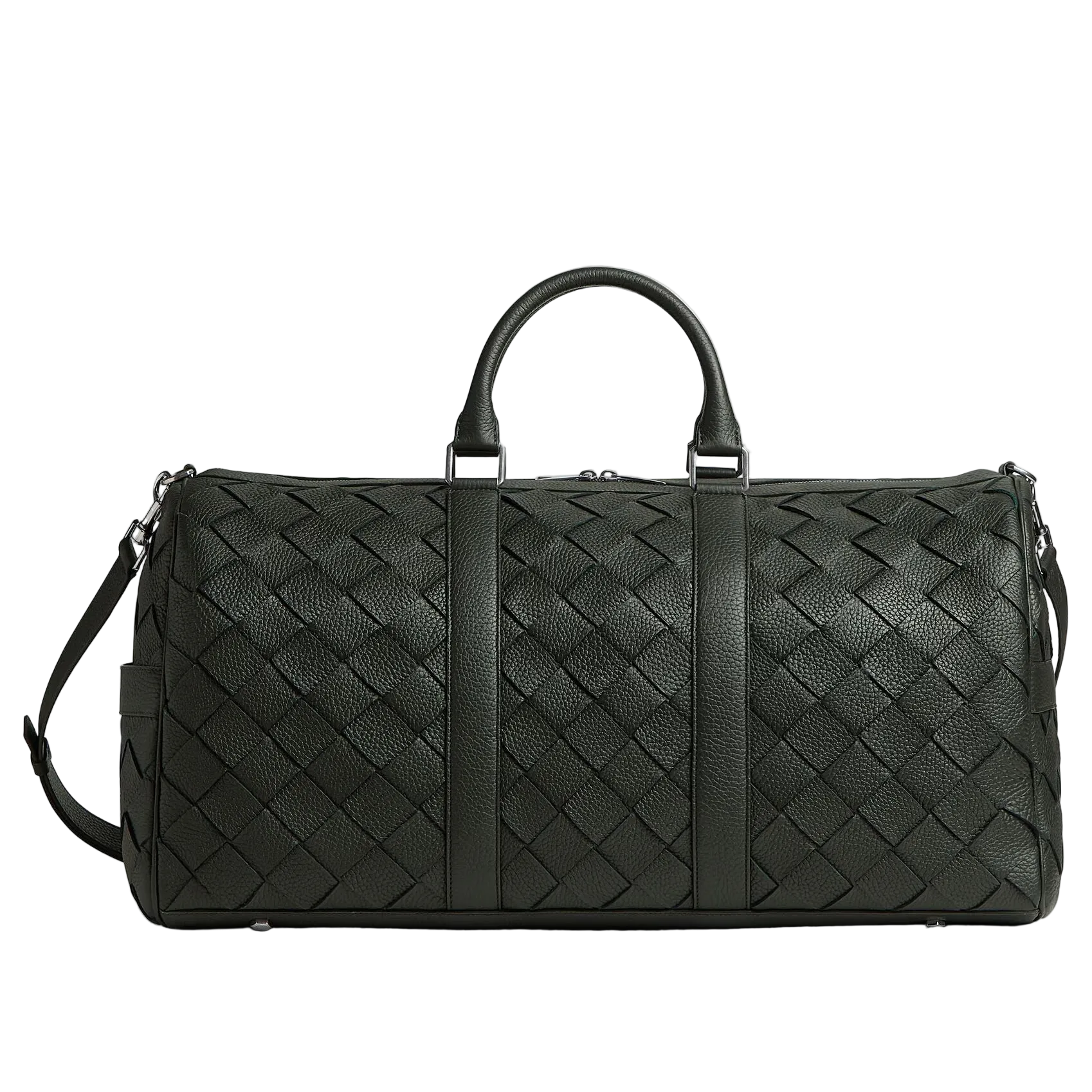 Intrecciato Grained Leather Cabin Duffle – Deep Forest Green