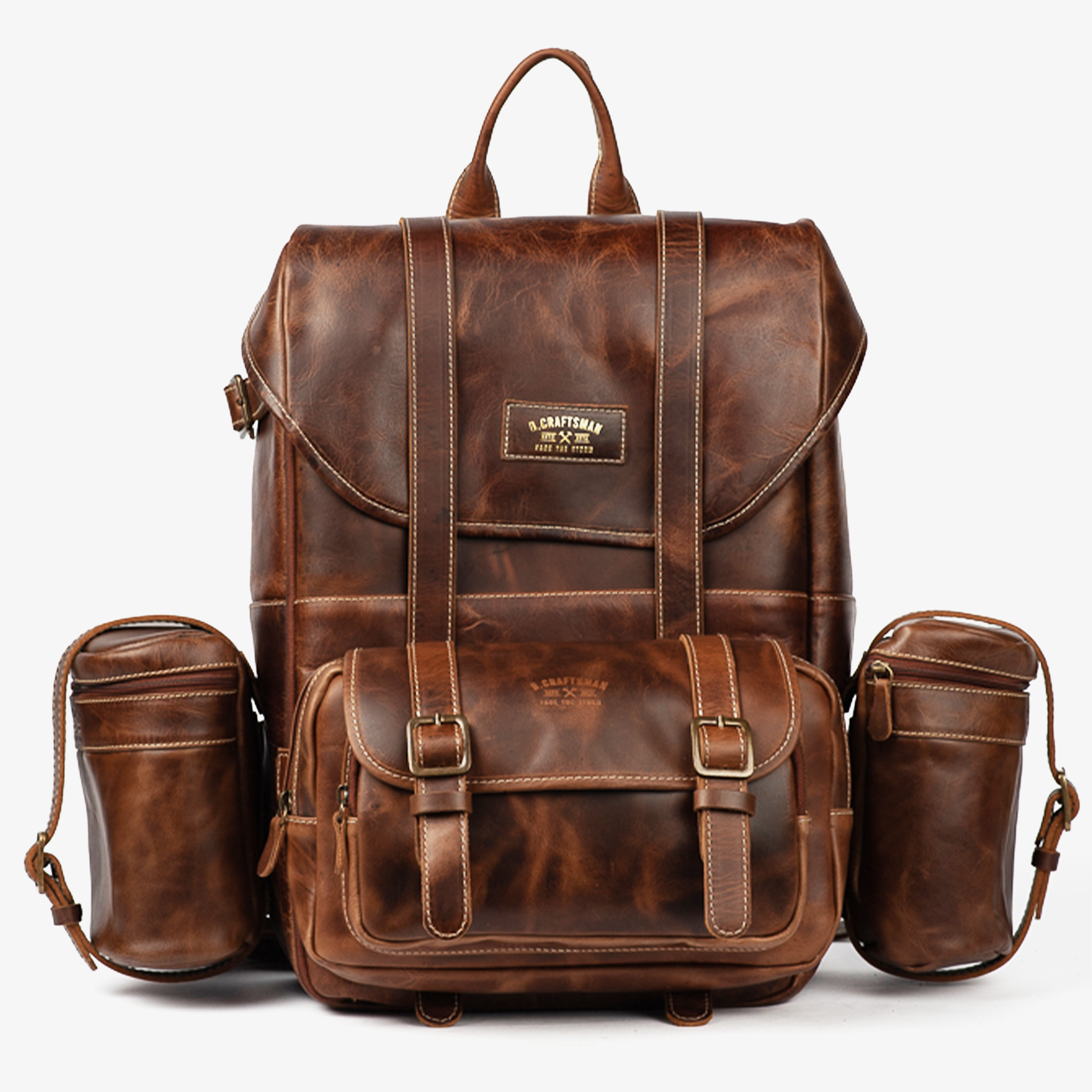 Combo Mochila Arya Special Marrom + Pochete Franklin + Shoulder Bag Billie