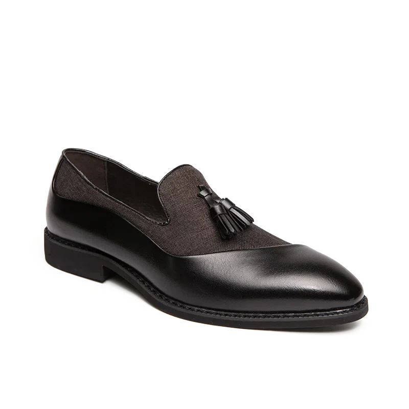 Men’s Slip-On Tassel Loafers – Classic Leather Business Dress Shoes