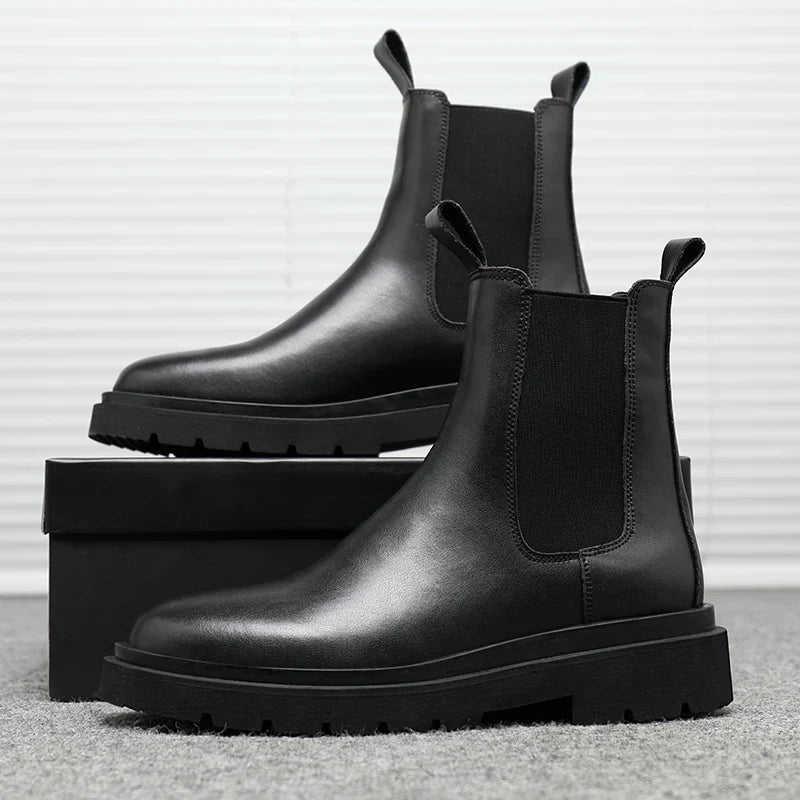 Men's Chelsea Ankle Boots Split Leather