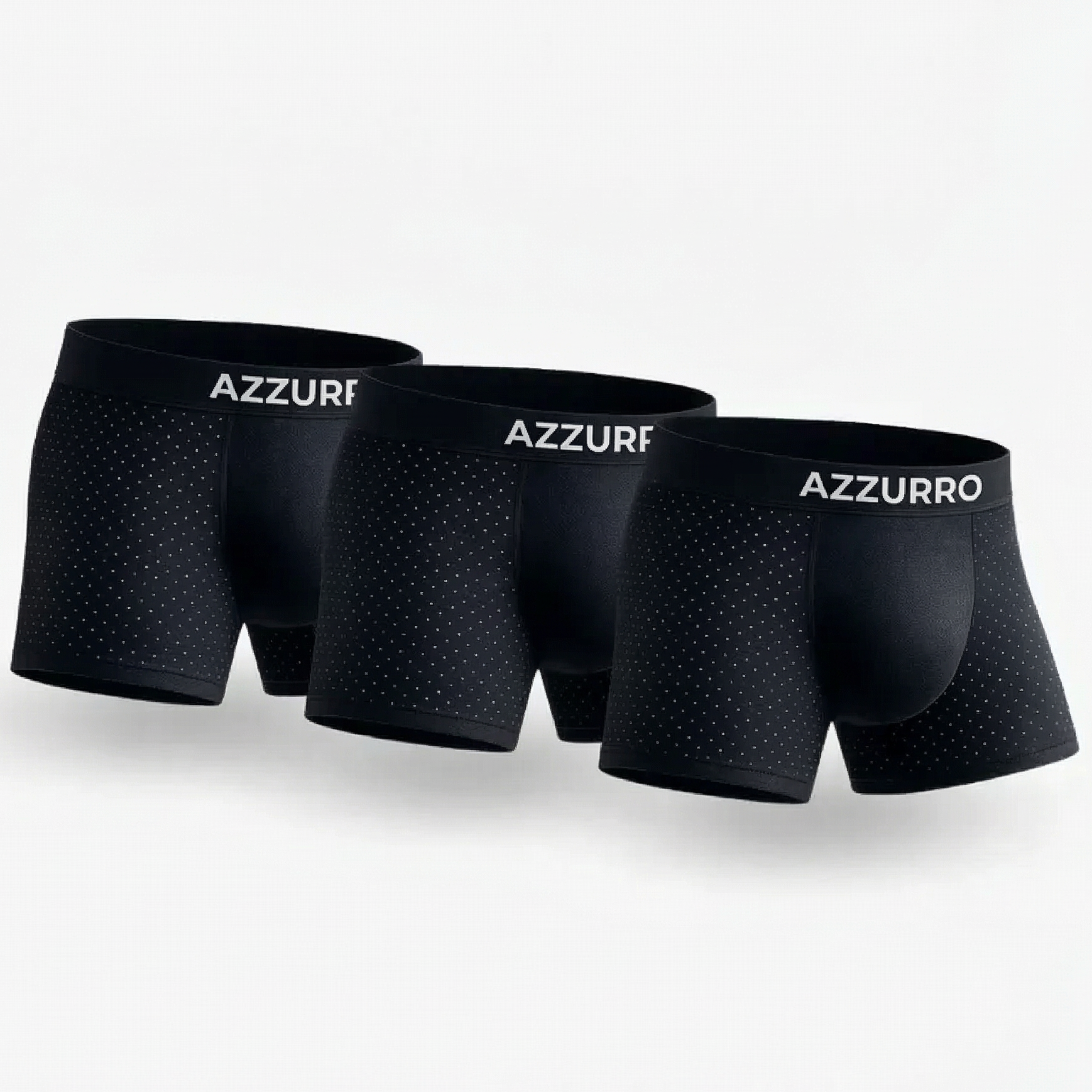 Deodorant Bamboo Boxers – Azzurro (3 Pack Black)